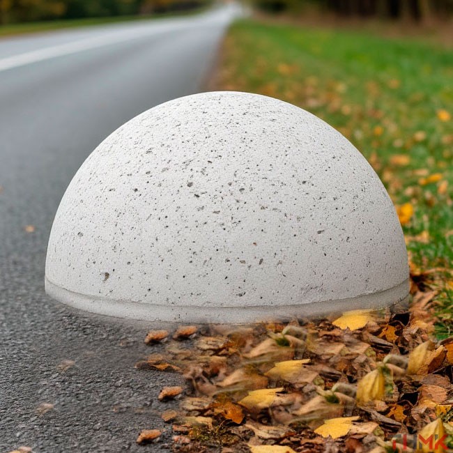 Полусфера бетонная белая 500х300